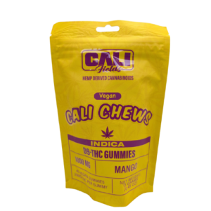 Cali Fields Cali Chews – D9-THC Gummies Mango – Indica – 1000mg