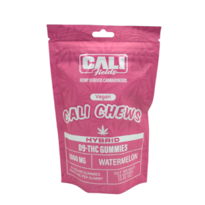 Cali Fields Cali Chews – D9-THC Gummies Watermelon – Hybrid – 1000mg