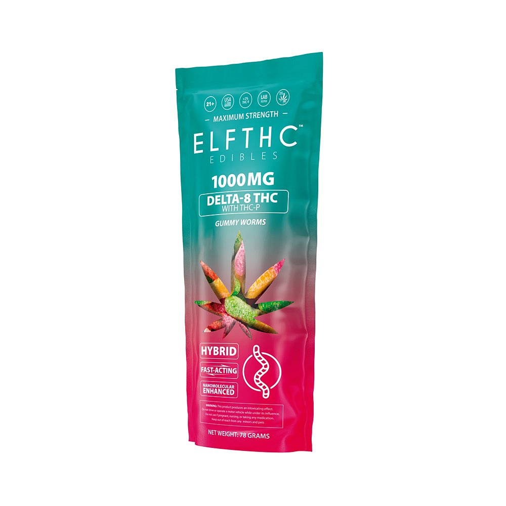 ELF THC Delta 8 + THCP Gummy Worms Gummies – 1000MG Hybrid