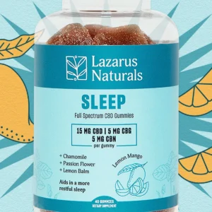 Lazarus Naturals, CBD Sleep Gummies, Lemon Mango, Full Spectrum, 40ct, 400mg CBN + 600mg CBD