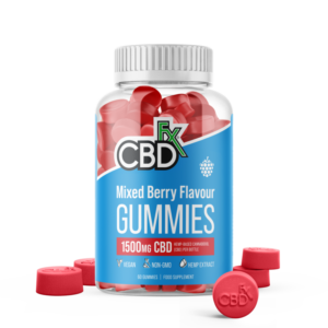CBDfx, Original Mixed Berry CBD Gummies, Broad Spectrum THC-Free, 60ct, 1500mg CBD